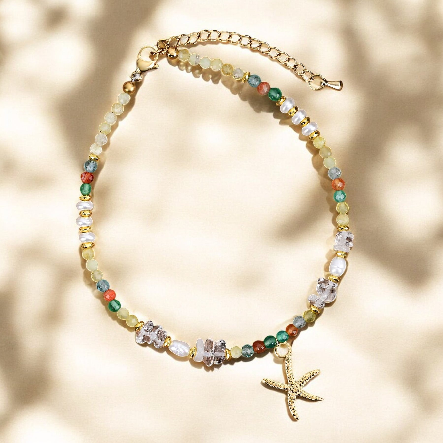 Golden Sunset Starfish Anklet
