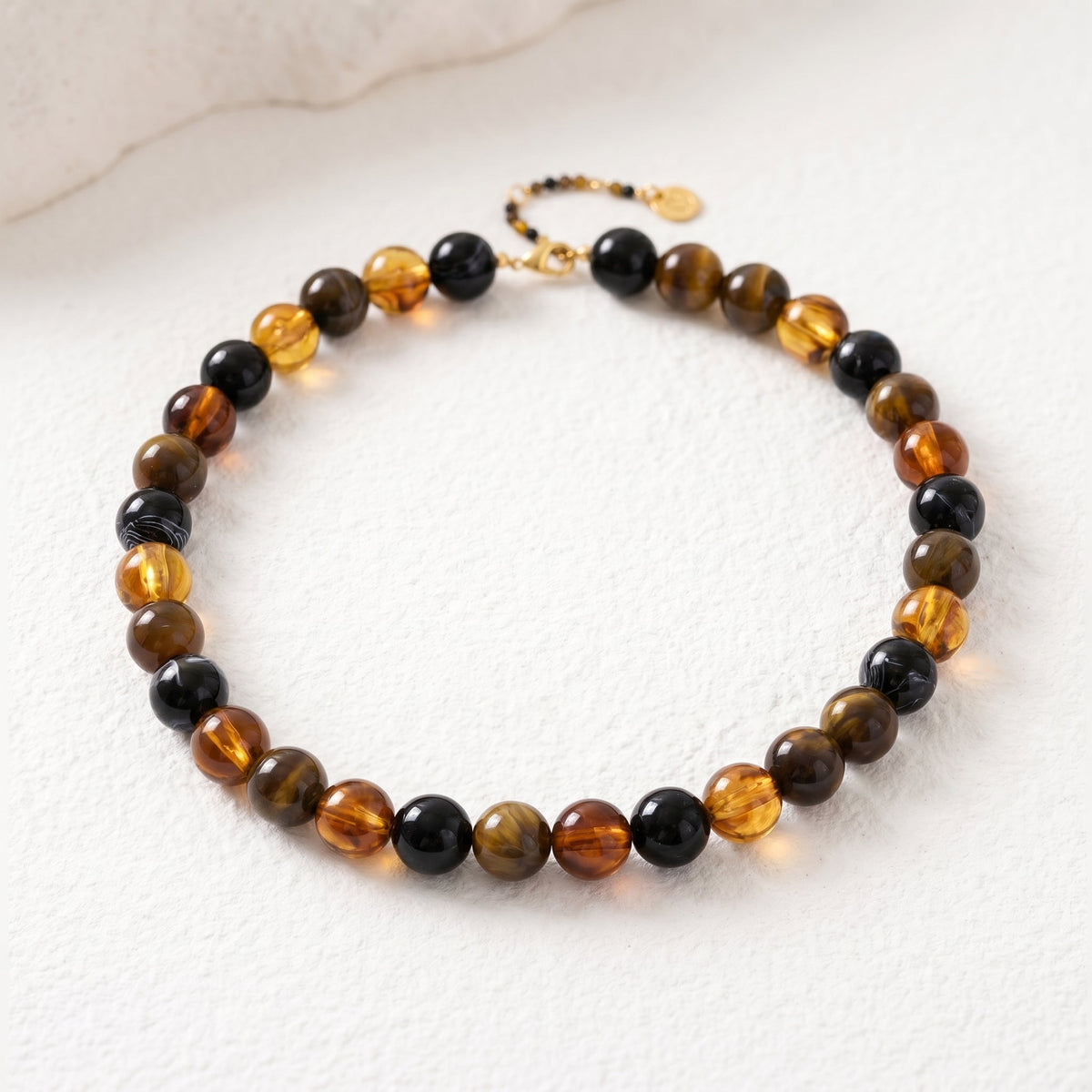 Chunky Brown Beaded Necklace