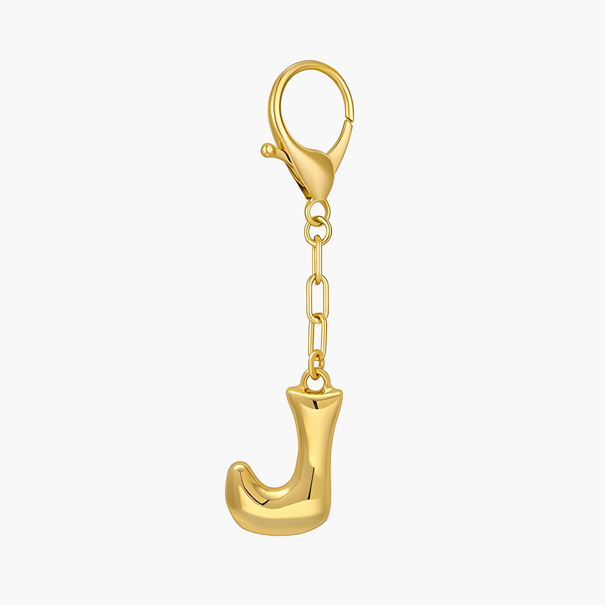 Bubble Letter Initial Keychain & Bag Charm