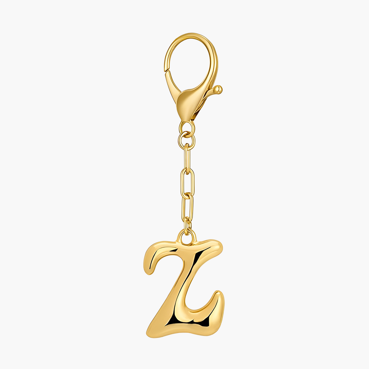 Bubble Letter Initial Keychain & Bag Charm