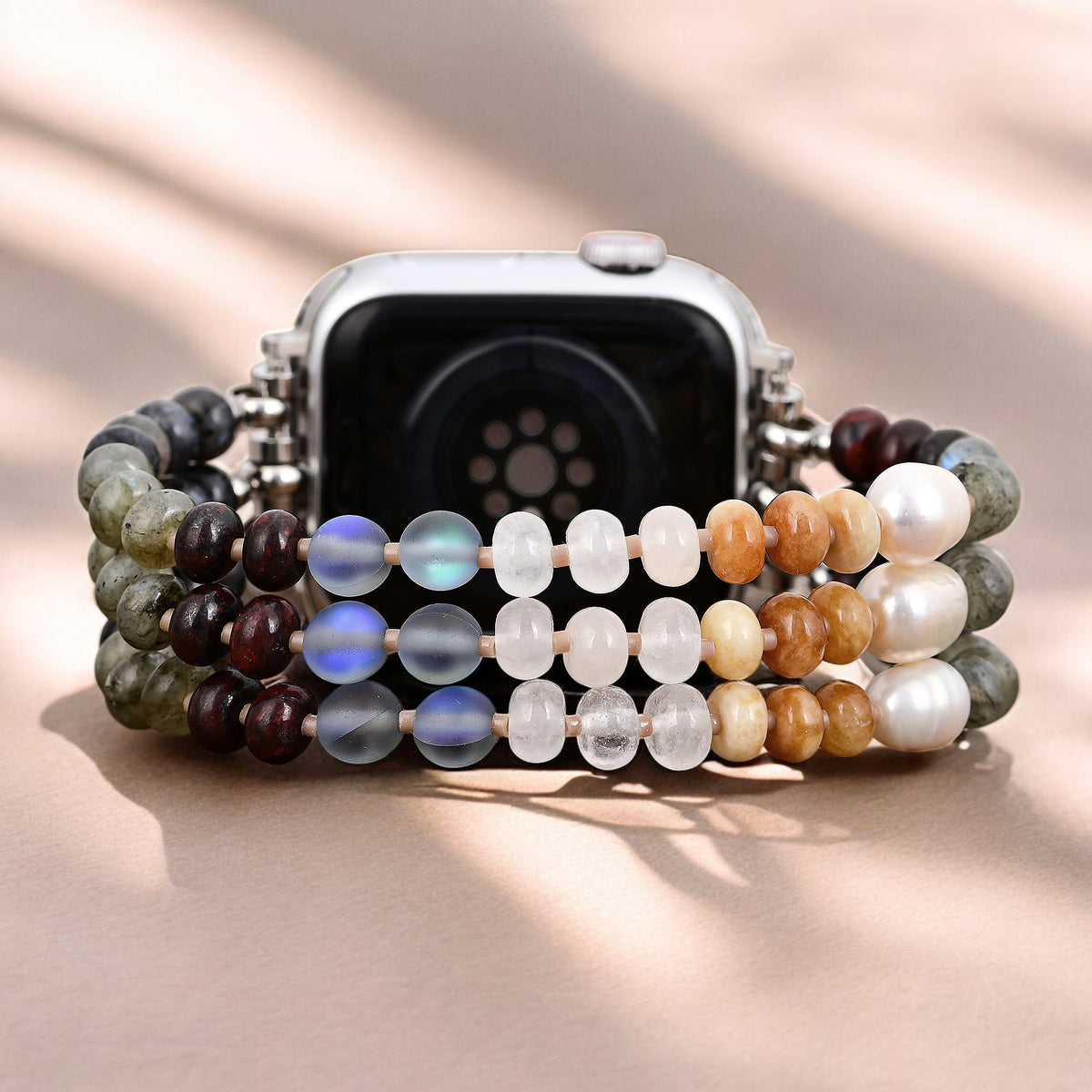 Tropical Earth Stone Stretch Apple Watch Strap