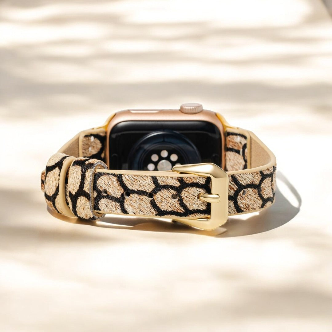 Midnight Scales Leather Apple Watch Strap