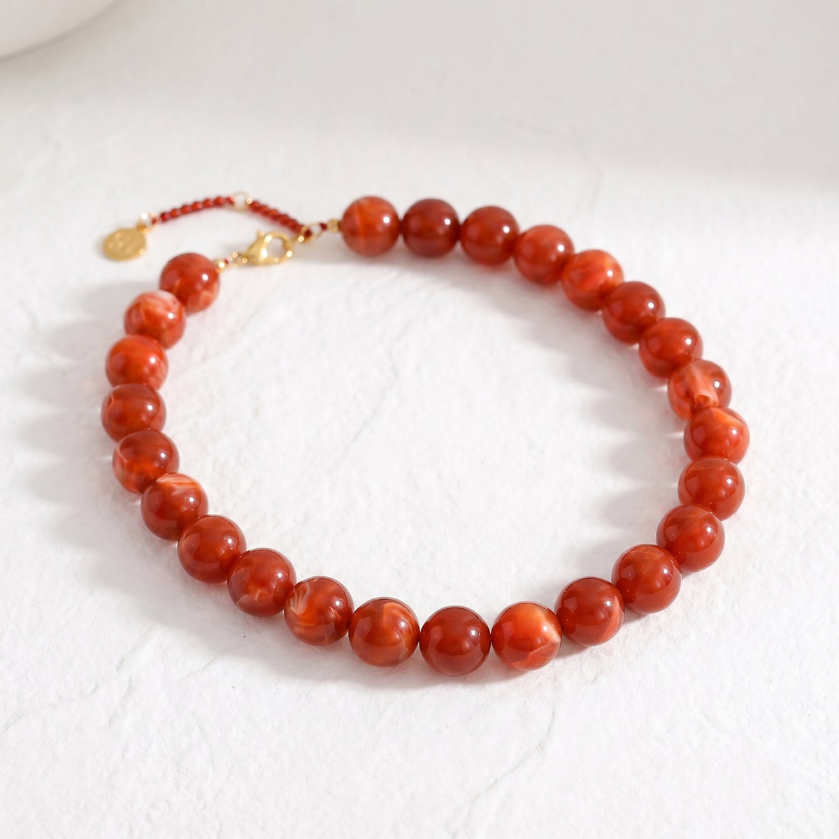 Chunky Red Beaded Necklace