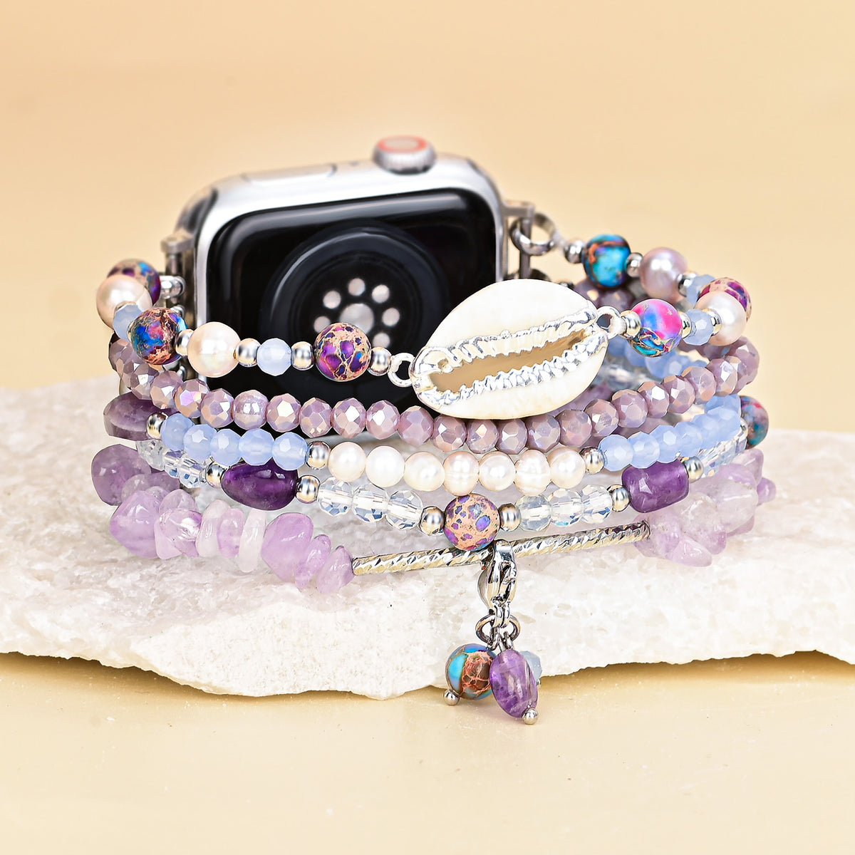 Lilac Shoreline Stretch Apple Watch Strap