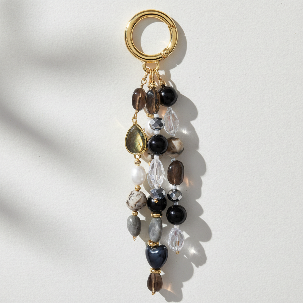 Labradorite Obsidian Harmony Bag Charm