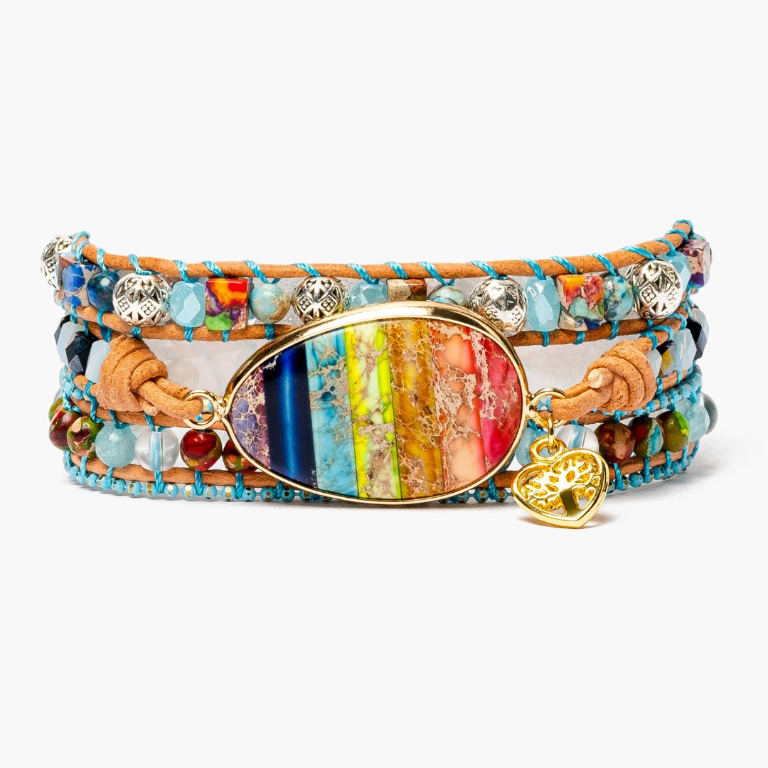 Healing Chakra Heart Wrap Bracelet - Cape Diablo