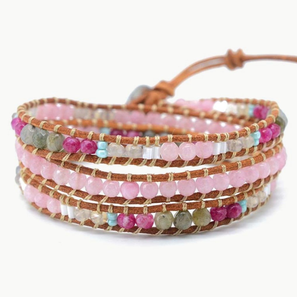 Rose Quartz Wrap Bracelet - Cape Diablo
