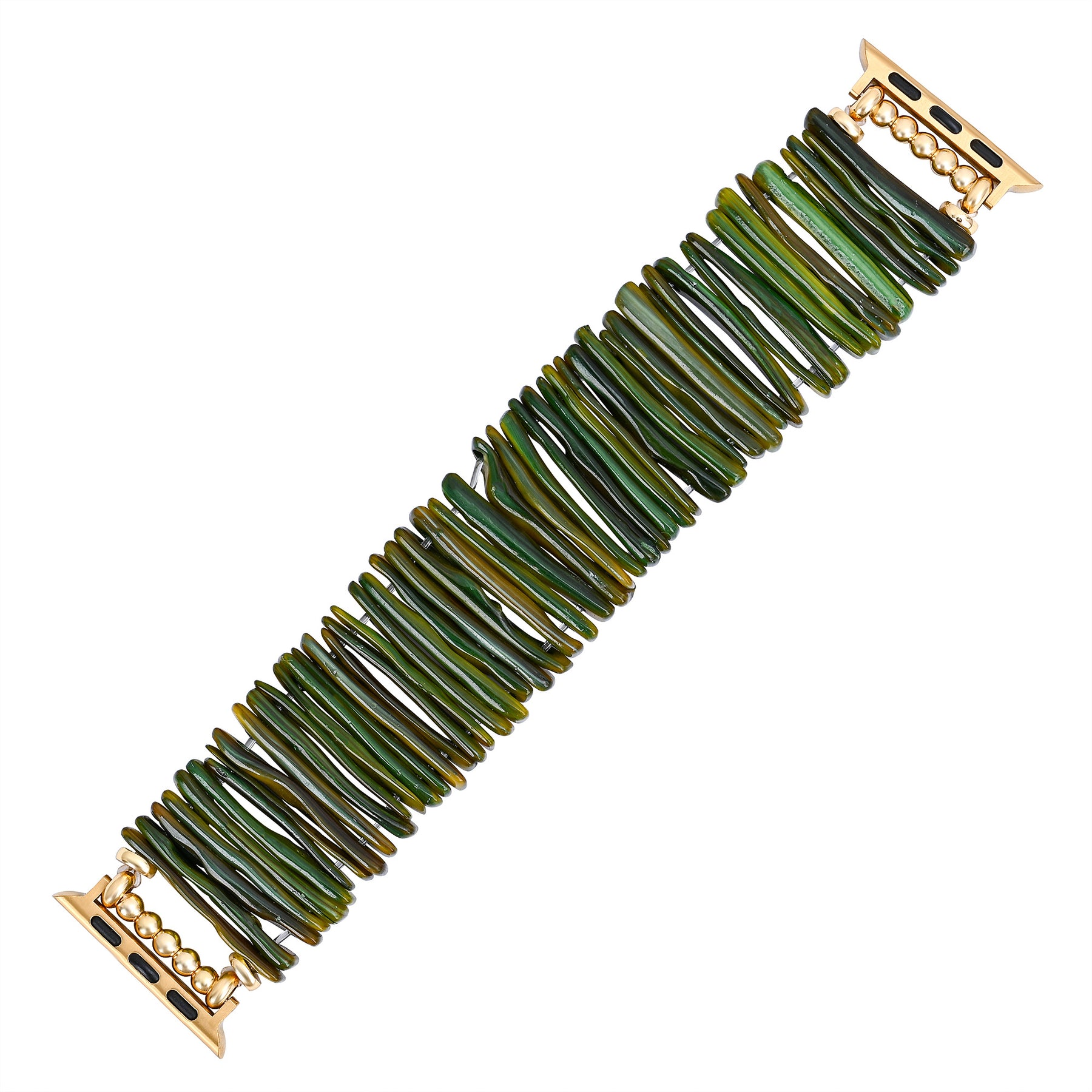 Gold Olive Demure Stretch Apple Watch Strap