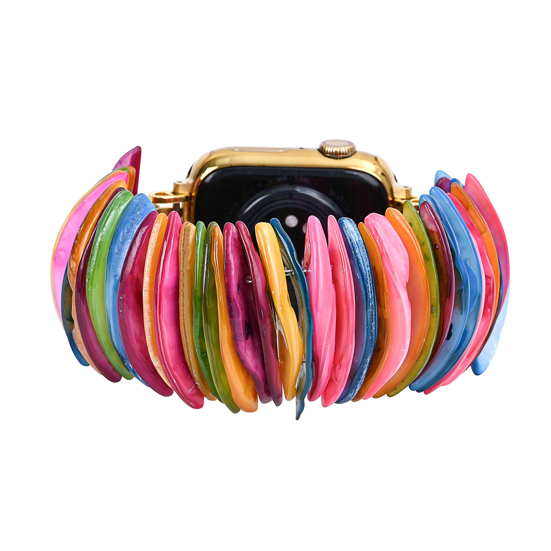 Gold Dopamine Shell Stretch Apple Watch Strap