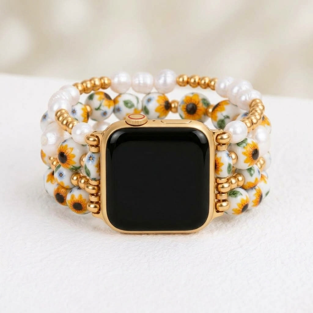 Porcelain Garden Sunlit Bloom Apple Watch Strap