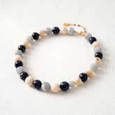 Chunky Gray Beaded Necklace