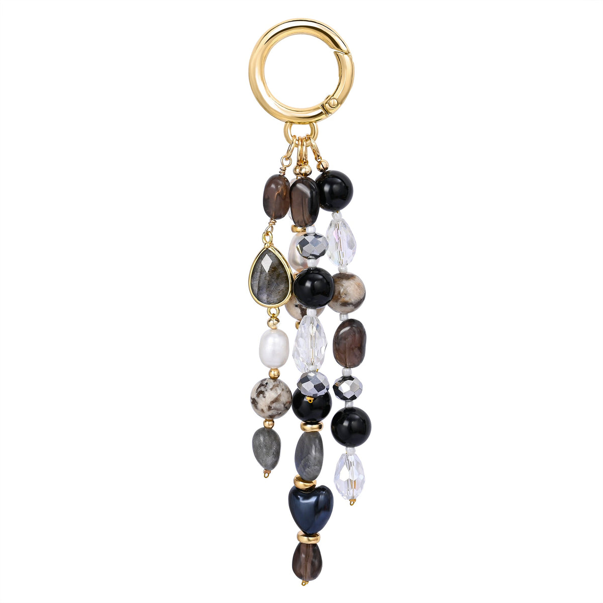 Labradorite Obsidian Harmony Bag Charm