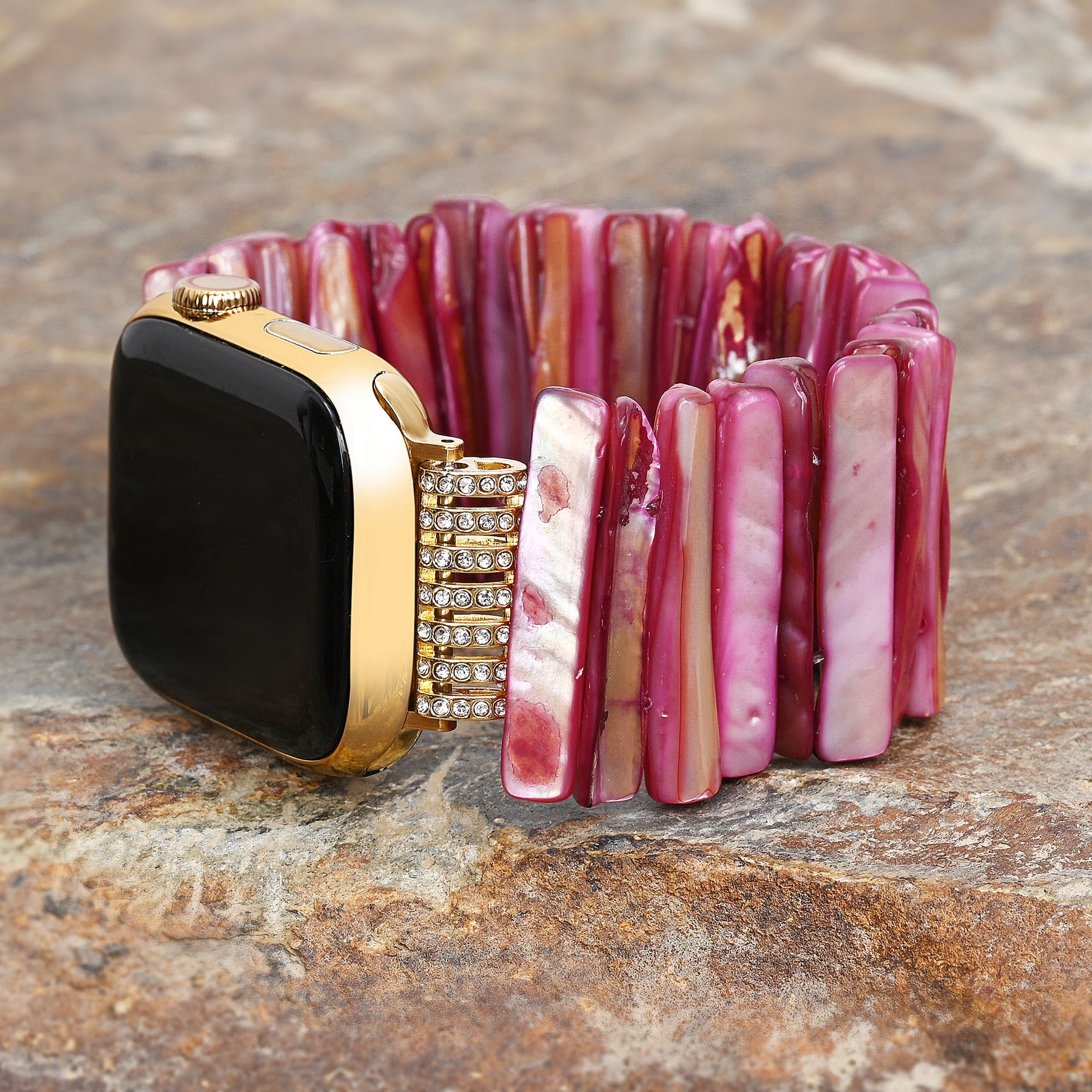Imperial Orchid Shell Stretch Apple Watch Strap