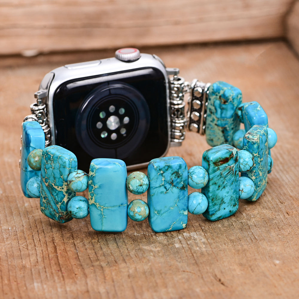 Serenity Turquoise Stretch Apple Watch Strap