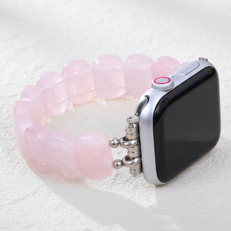 Soft Blush Quartz Stretch Apple Watch Strap