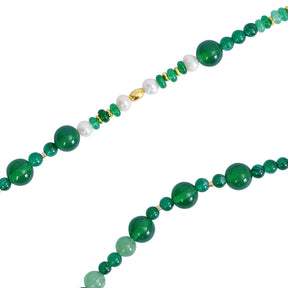 Green Agate & Pearl Harmony Necklace