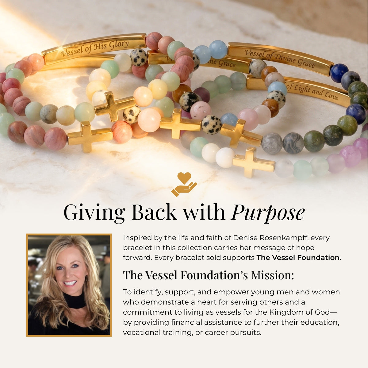 Vessels of Purpose Secret Message Lavender Bracelet