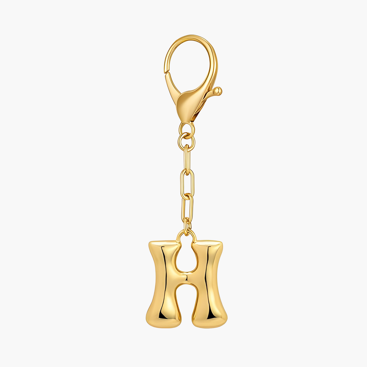 Bubble Letter Initial Keychain & Bag Charm