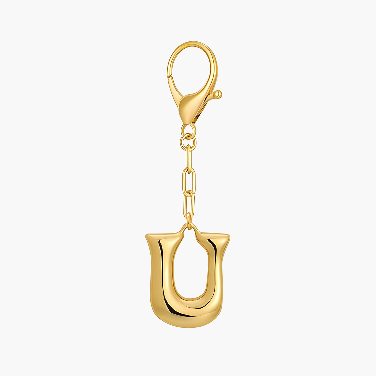 Bubble Letter Initial Keychain & Bag Charm