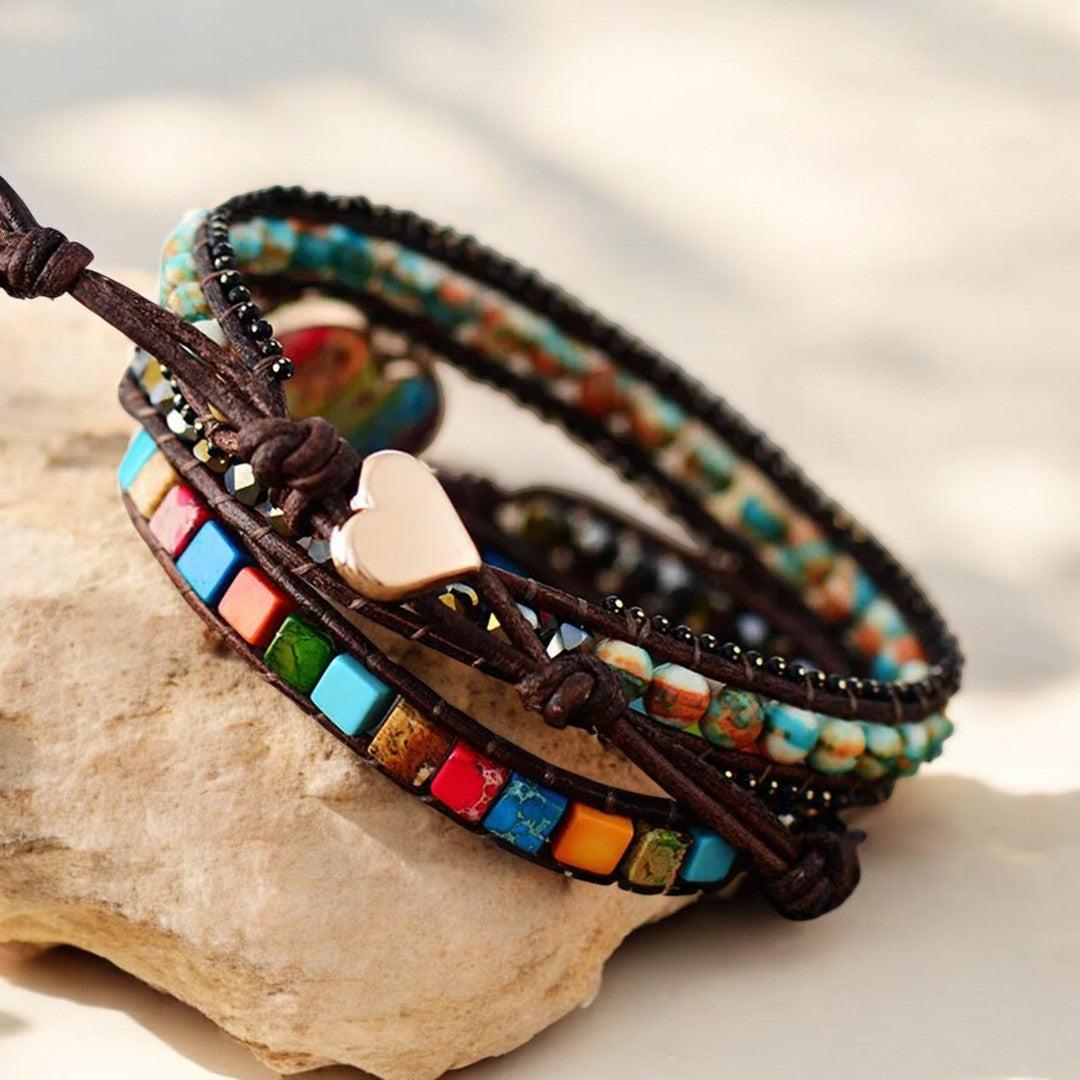 Chakra Moonlight Protection Wrap Bracelet