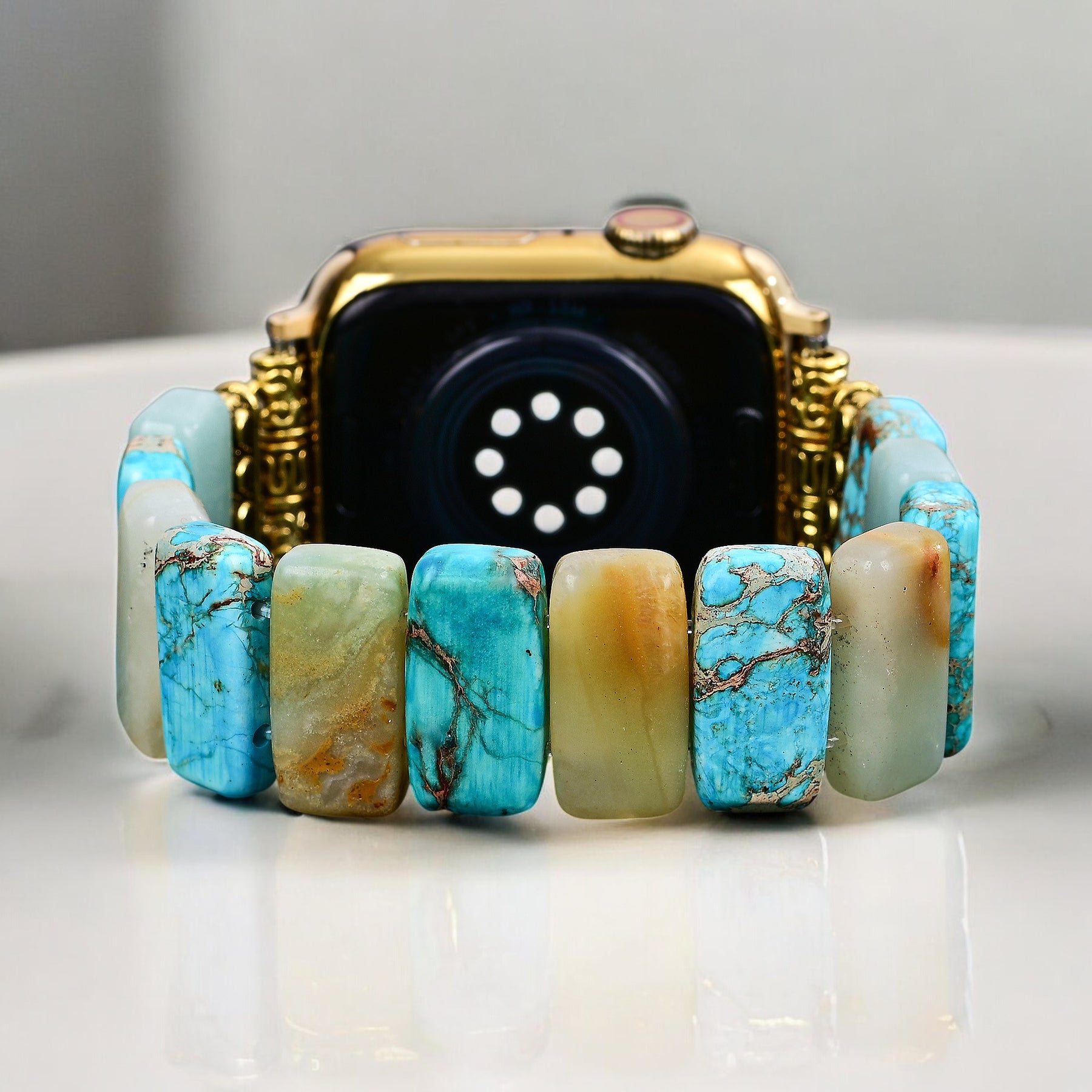 Turquoise Earth Stretch Apple Watch Strap