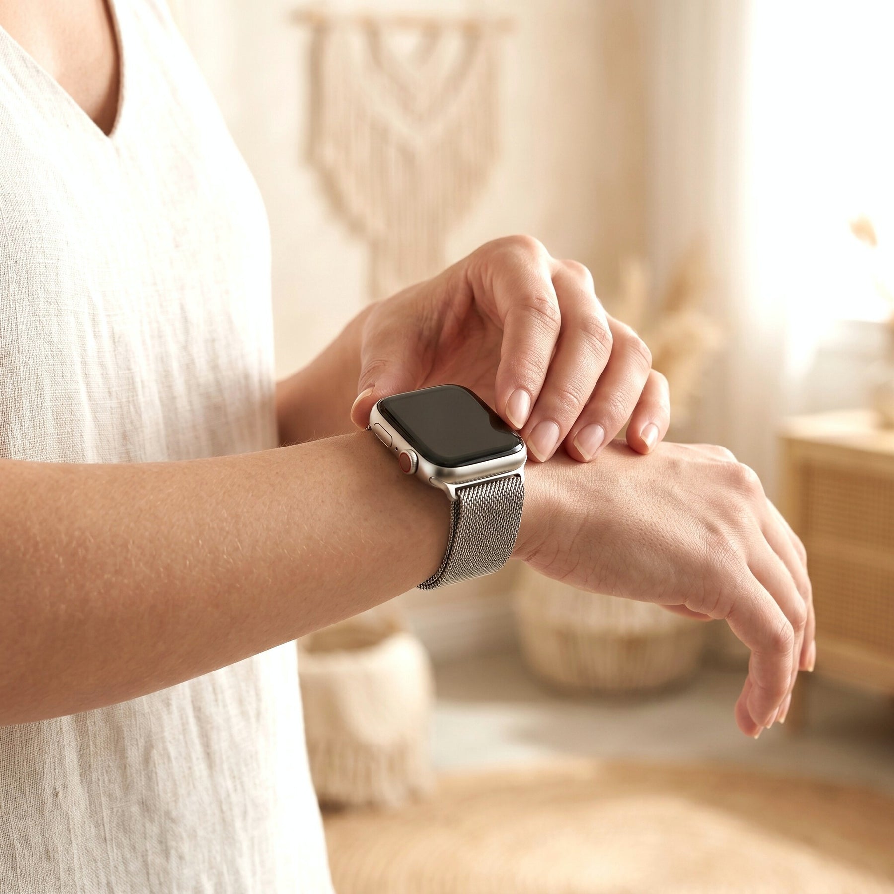Platinum Steel Luxury Apple Watch Strap