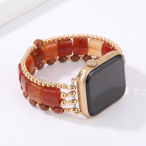 Desert Flame Carnelian Stretch Apple Watch Strap