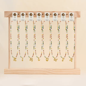 Multicolor Bubble Letter Necklace