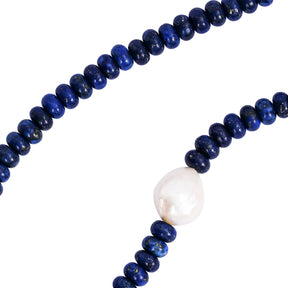 Midnight Lapis Pearl Necklace