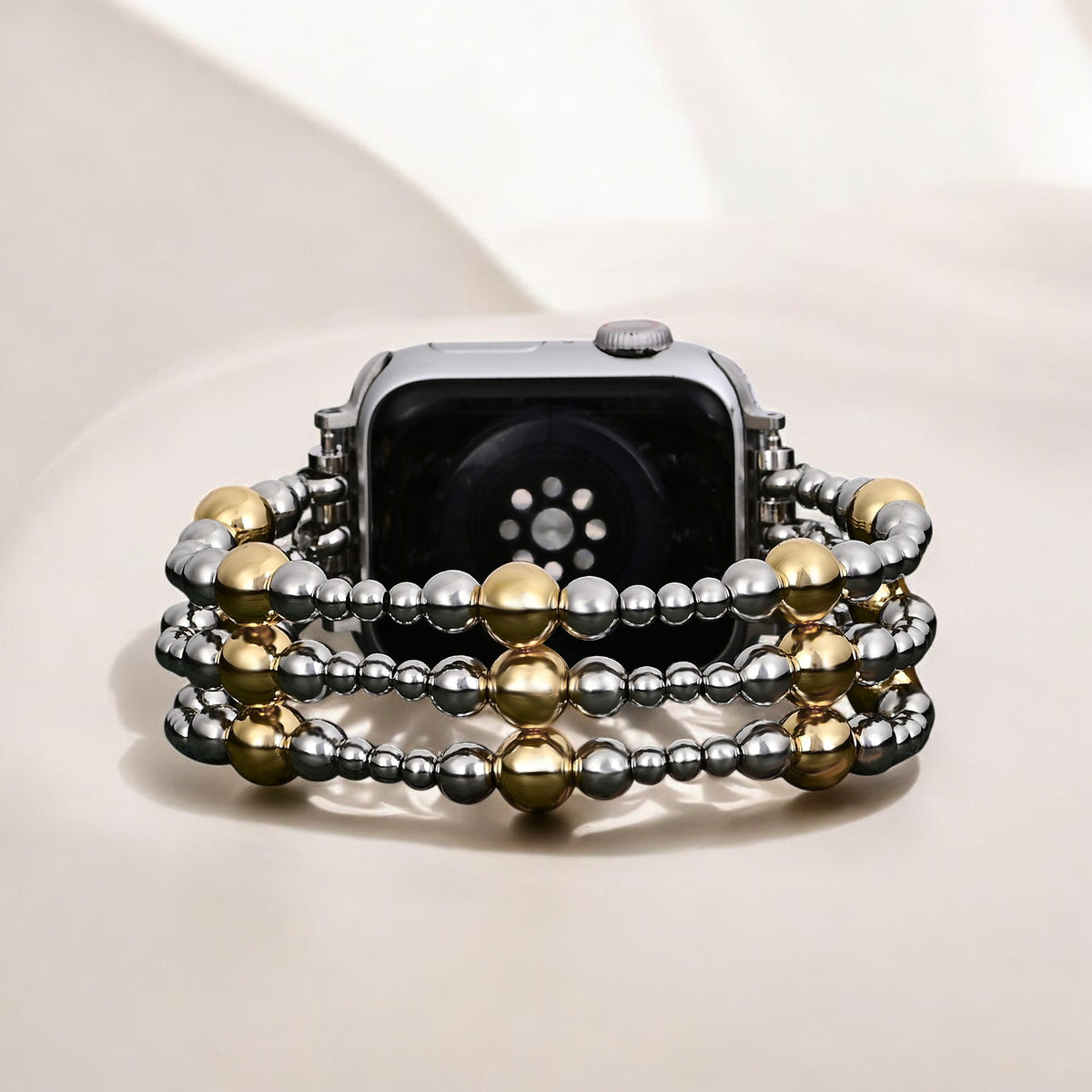 Silver Ember Stretch Apple Watch Strap