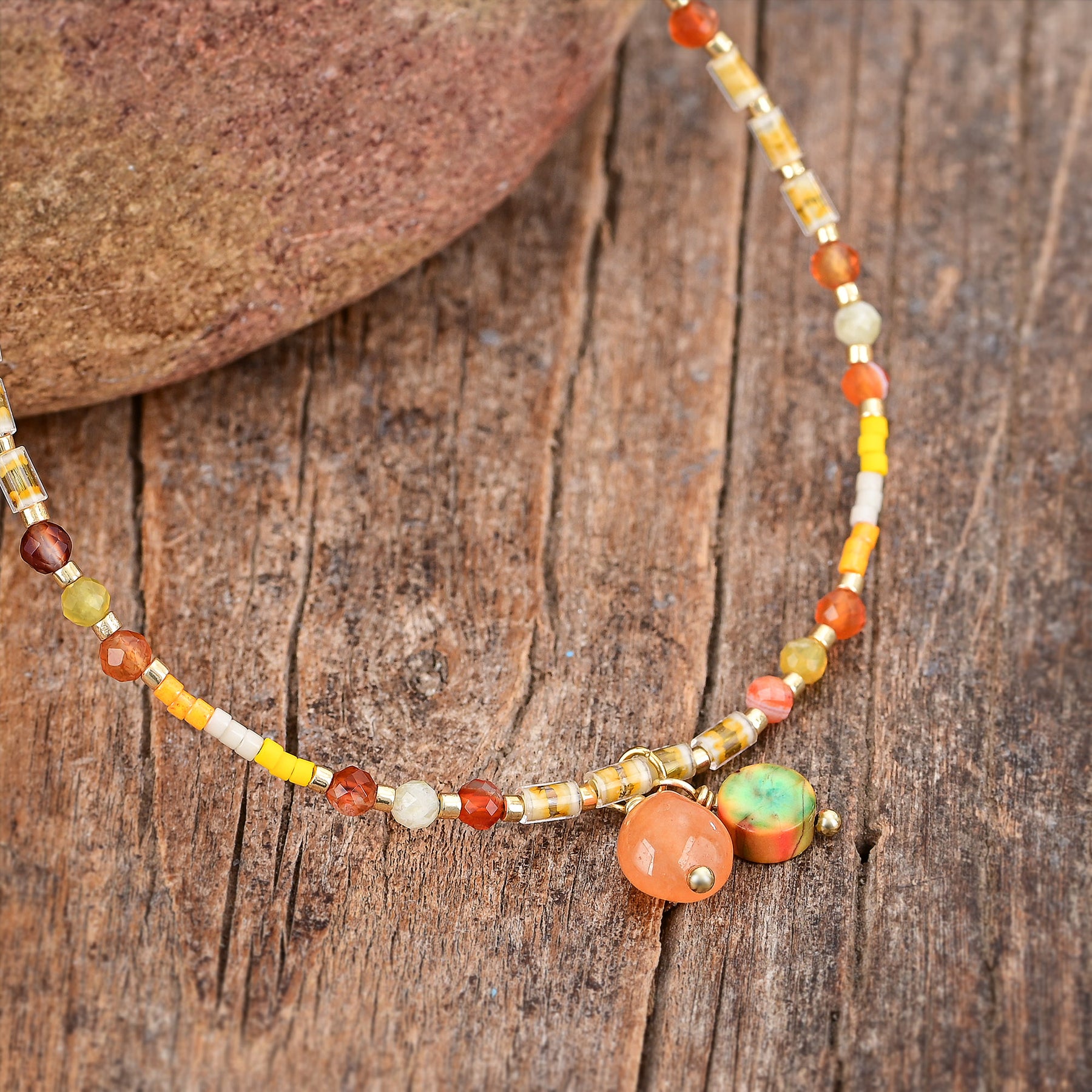 Sunfire Glow Agate Anklet