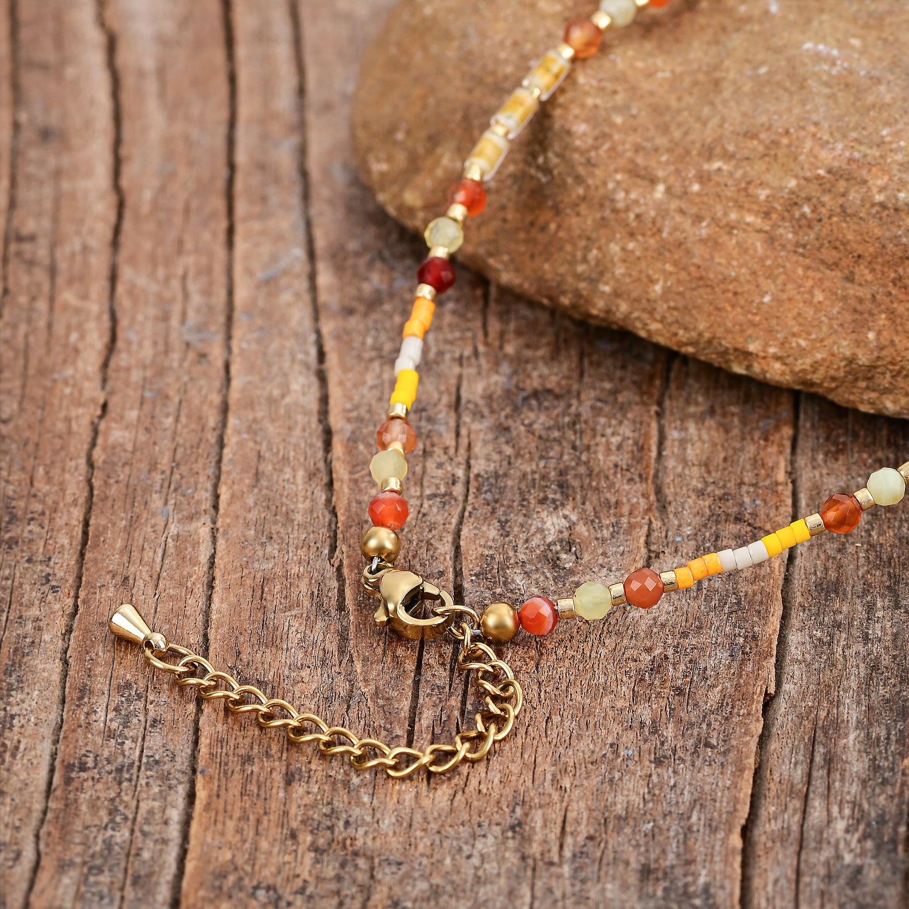 Sunfire Glow Agate Anklet