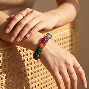 Mystic Rainbow Mixed Chunky Bracelet