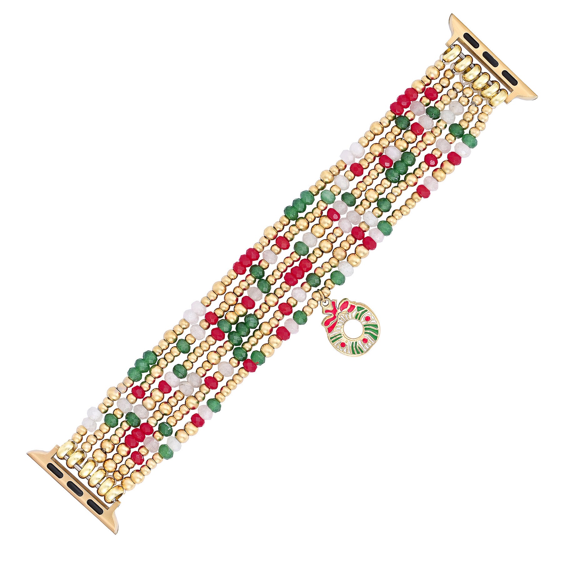 Golden Holly Cheer Stretch Apple Watch Strap