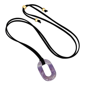 Suede Amethyst Serenity Necklace