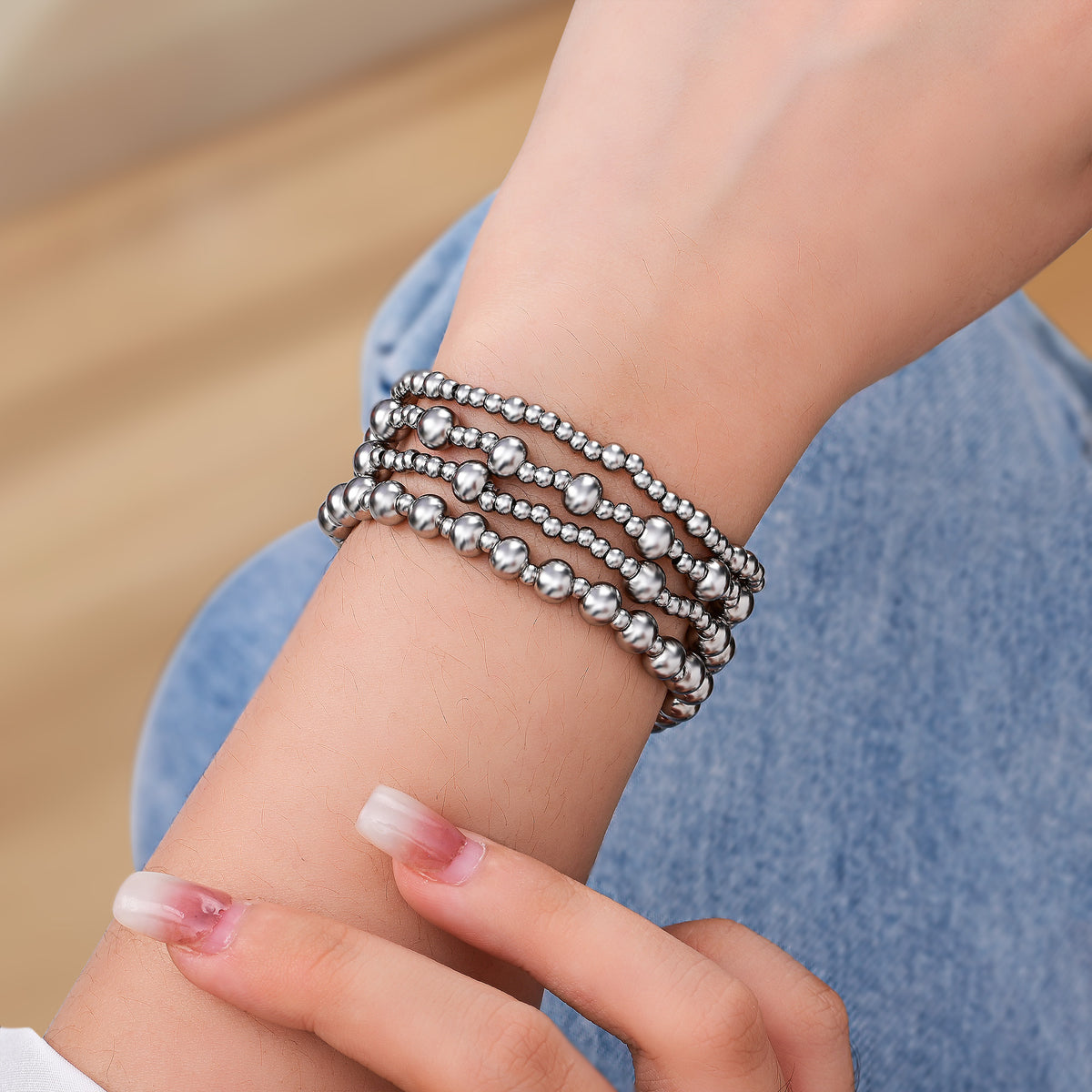 Platinum Demure Bracelet Set