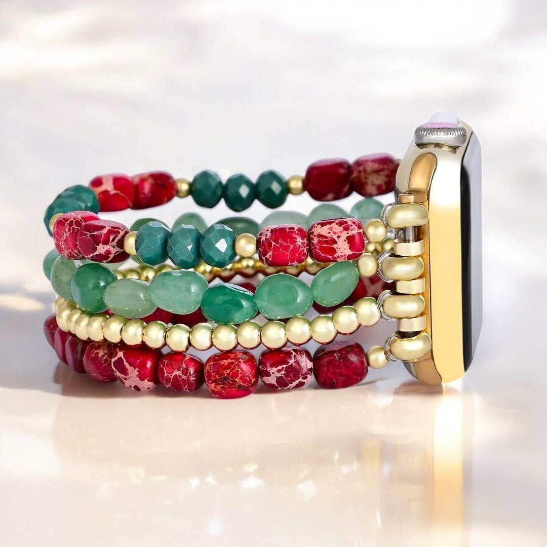 Evergreen Gold Elegance Christmas Apple Watch Strap