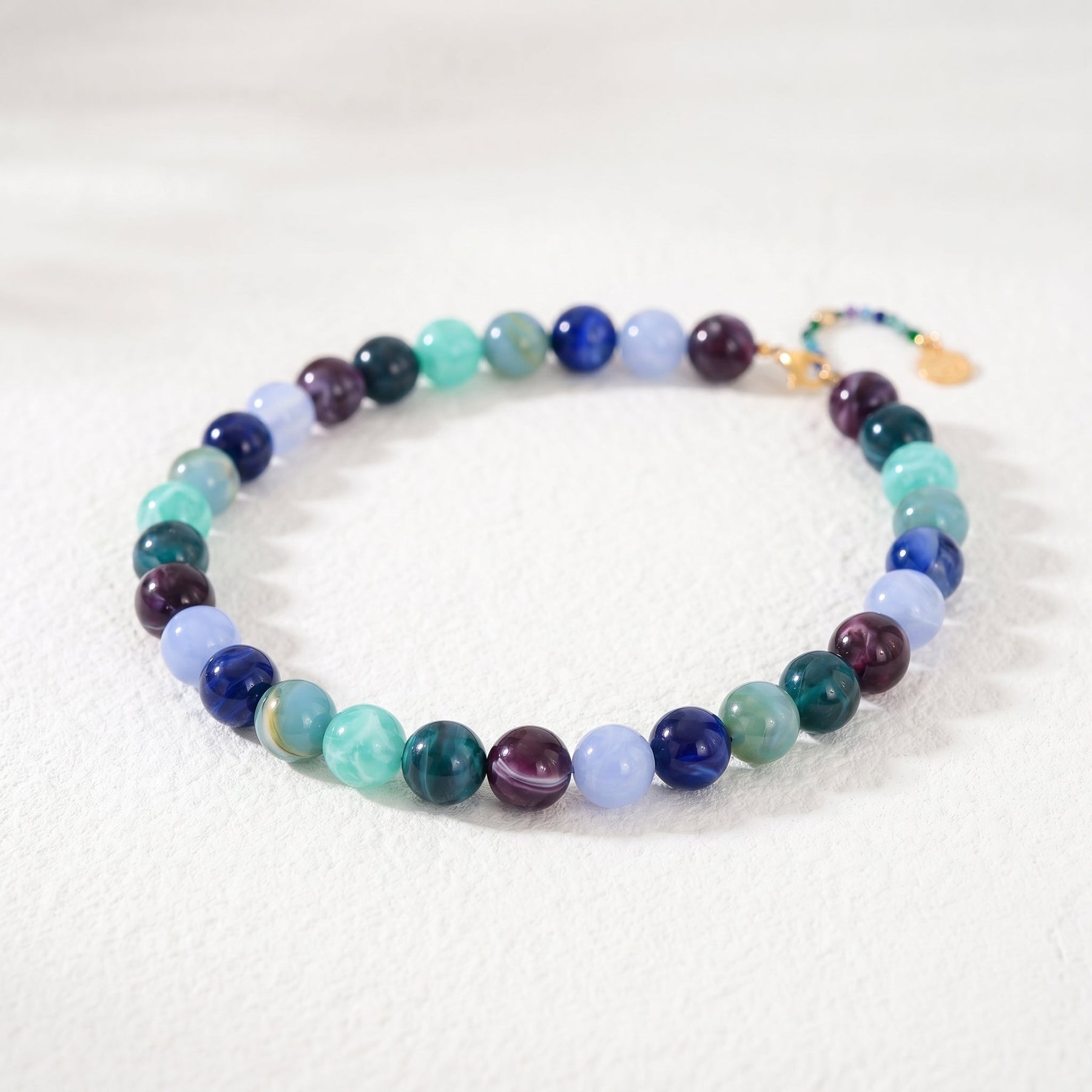 Chunky Gray Beaded Necklace