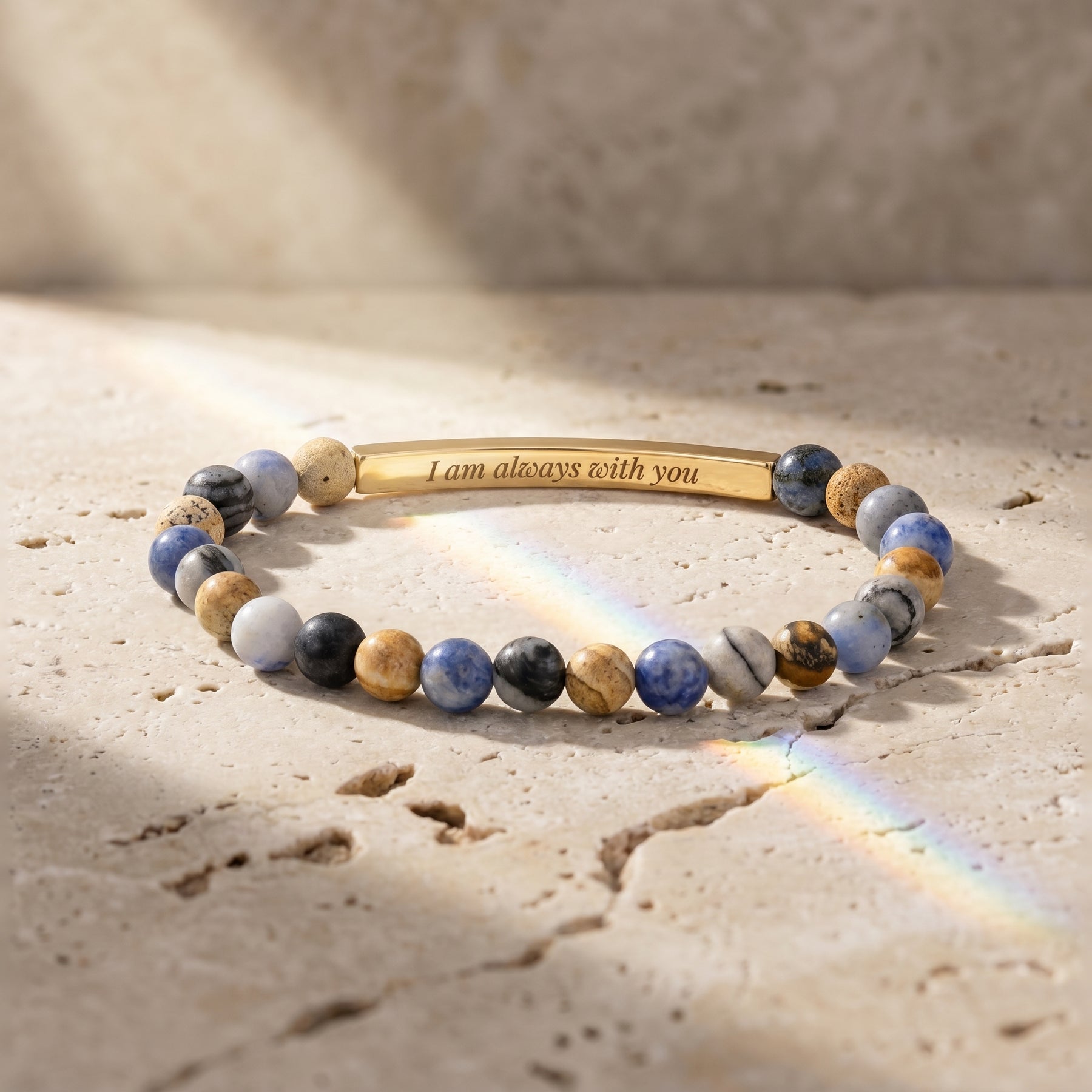 Secret Message Stone Bracelets