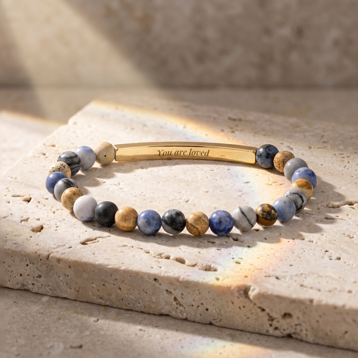 Secret Message Tiger Stone Bracelet