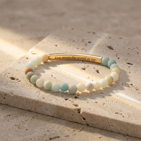 Secret Message Stone Bracelets