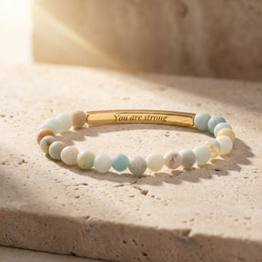 Secret Message Stone Bracelets