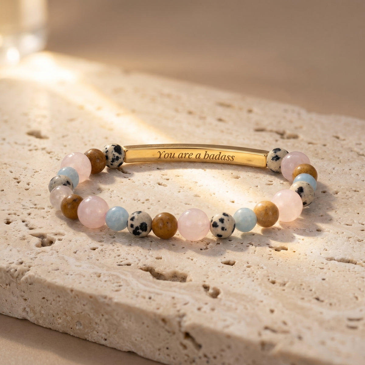Secret Message Tiger Stone Bracelet