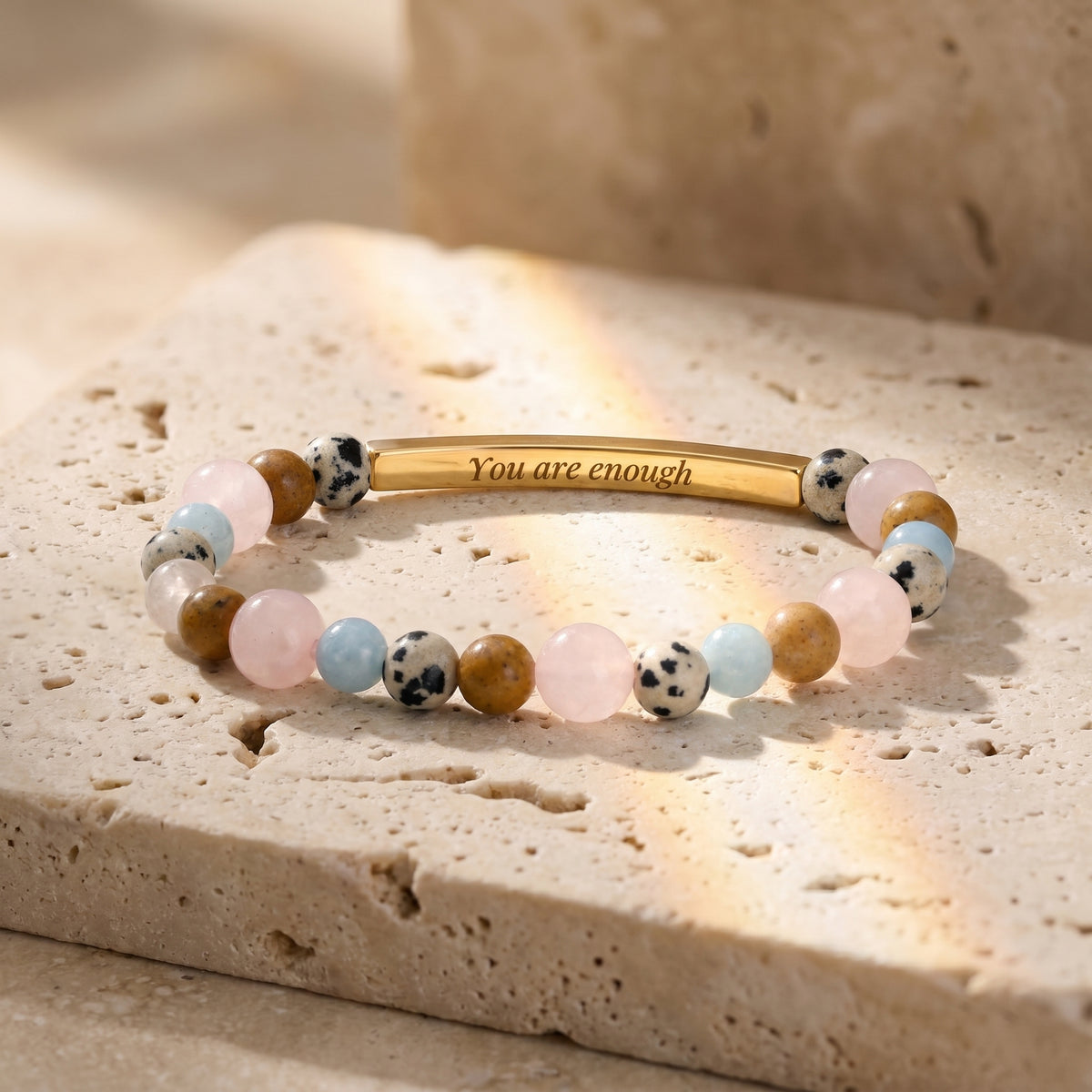 Secret Message Tiger Stone Bracelet