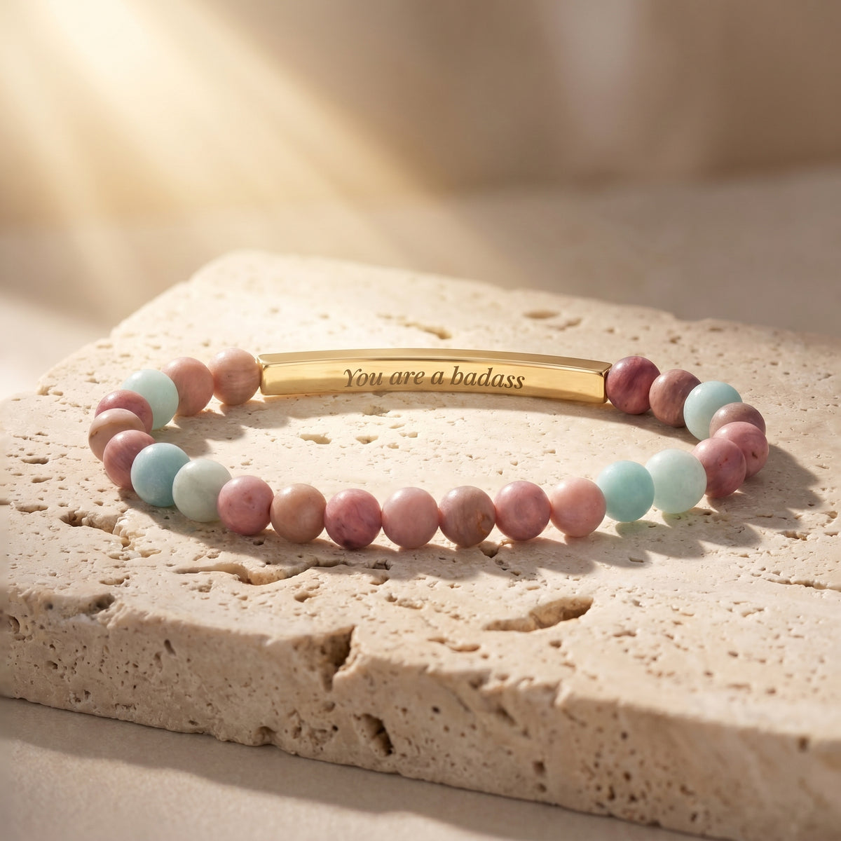 Secret Message Tiger Stone Bracelet