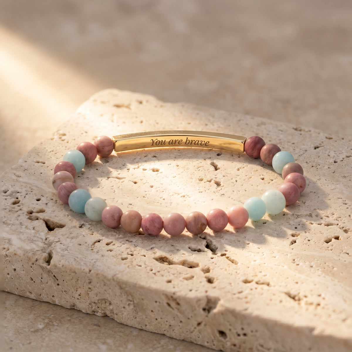 Secret Message Tiger Stone Bracelet
