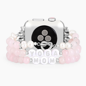 Yoga Mom Rose Quartz Stretch Apple Watch Strap