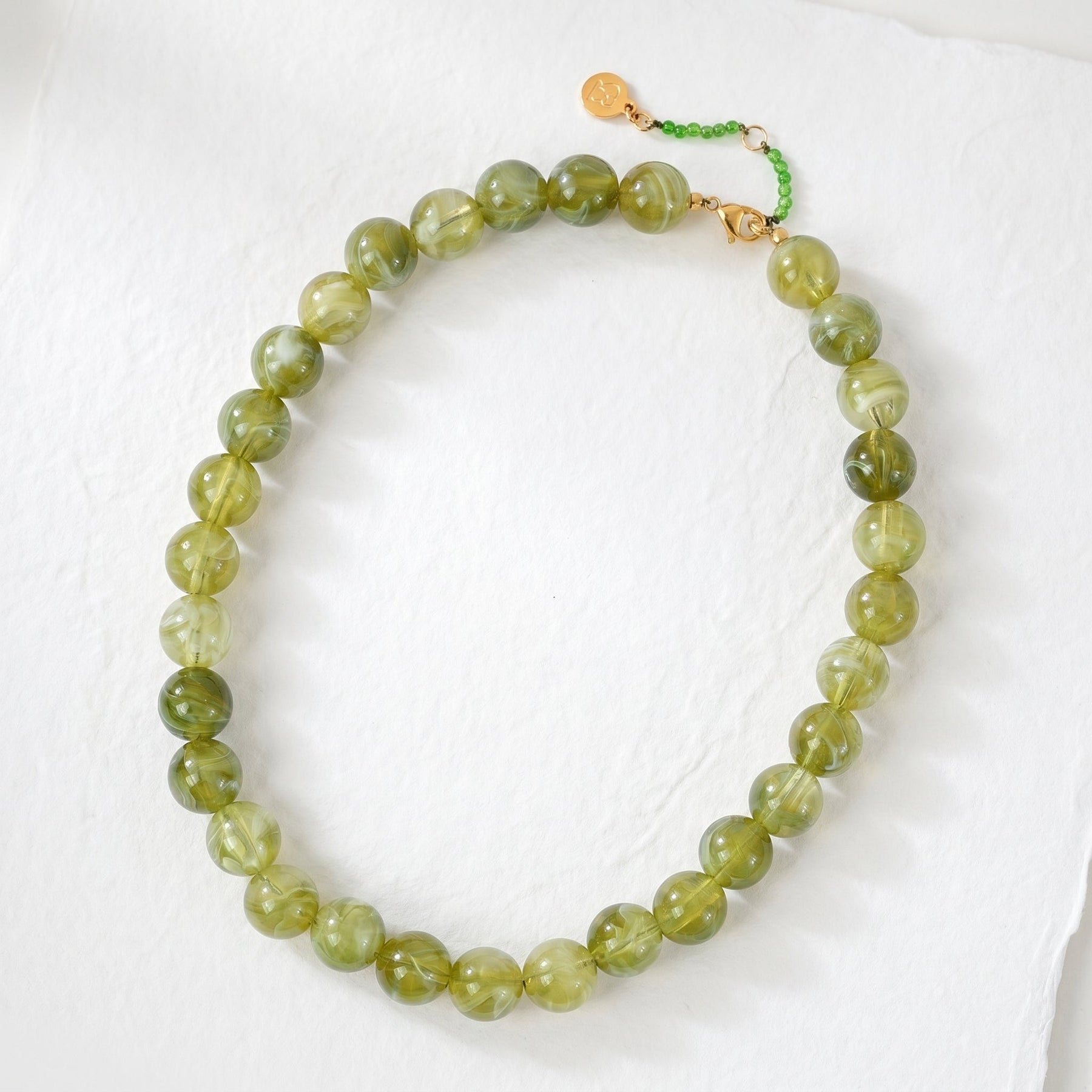 Chunky Gray Beaded Necklace