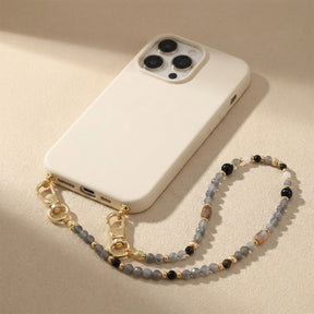 Gray Agate Balance Phone Chain