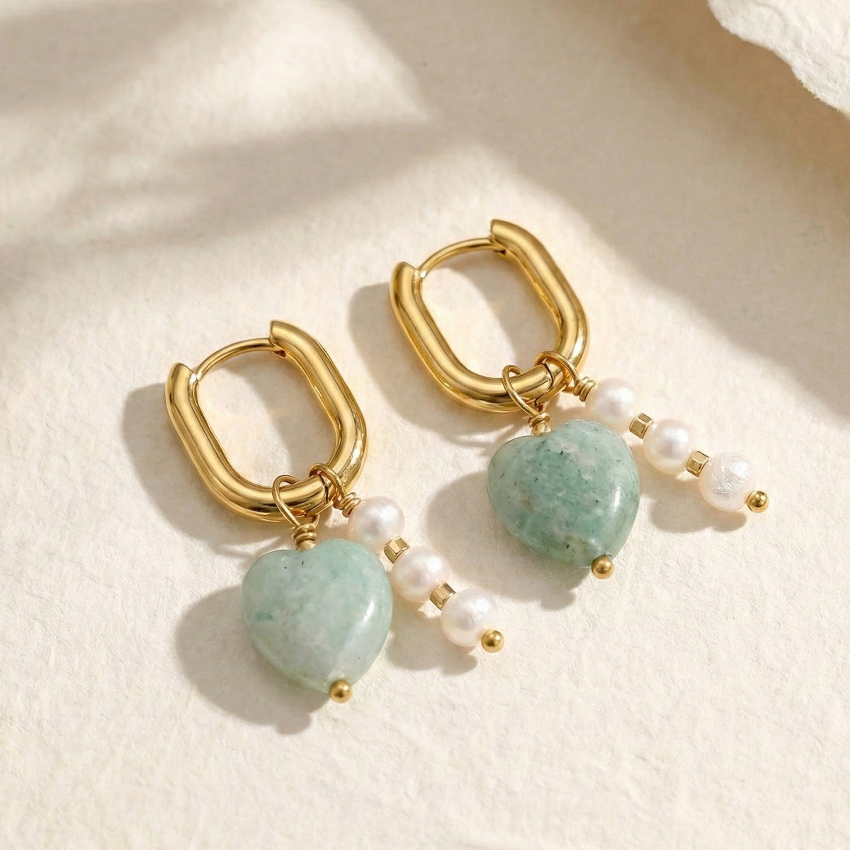 Amazonite Love Earrings